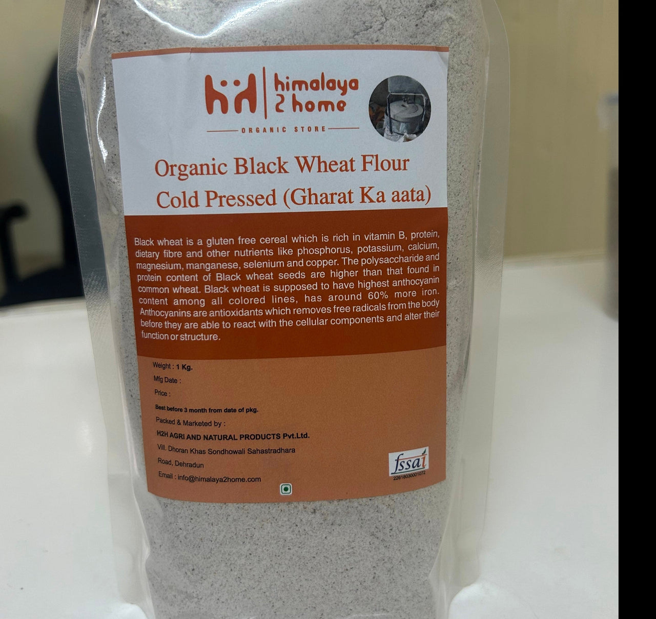 Organic Black Wheat Flour - Cold Pressed (Gharat ka Atta)
