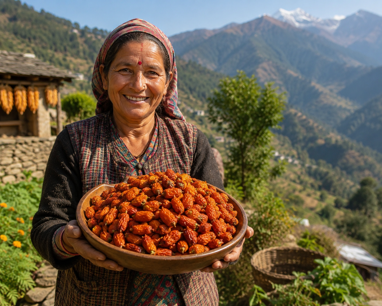 Himalayan Yellow Dry Chilli from Pauri Garhwal